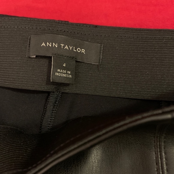 Ann Taylor leather front leggings - Picture 2 of 2